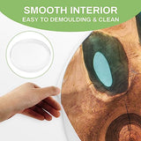 Large Epoxy Resin Molds Round, 24" Resin Molds Silicone,Tray Epoxy Mold Silicone with Wooden Frame for Charcuterie Board, River Resin Coffee Table, Sienson