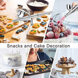 Airbrush Kit Portable Dual-Action Airbrush Gun and Mini Air Compressor Set for Make up,Art Painting,Tattoo,Cake,Manicure, Spray Model,Craft,and More Spedertool