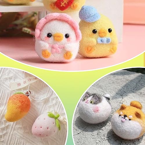 BAGERLA 118PCS Needles Felting Tool Kits, Wool Felting Tools with 80 PCS Needles Felting 3 Models Wooden Handles Large Felt Pad, 4-Sizes Felting BAGERLA