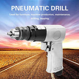 FTVOGUE High-speed Pneumatic Drill Reversible Rotation Air Drill Tool for Hole Drilling 3/8" 1700rpm FTVOGUE