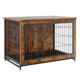 VEVOR Dog Crate Furniture, 38 inch Wooden Dog Crate with Double Doors, Heavy-Duty Dog Cage End Table with Multi-Purpose Removable Tray, Modern Dog VEVOR