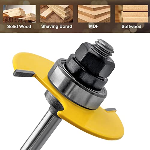 Mesee Biscuit Router Bit 1/4 Inch Shank Biscuit Joint Slot Cutter Woodworking Slotting Router Bit Wood Jointing Milling Tool - 1/16 Inch Cutting Mesee