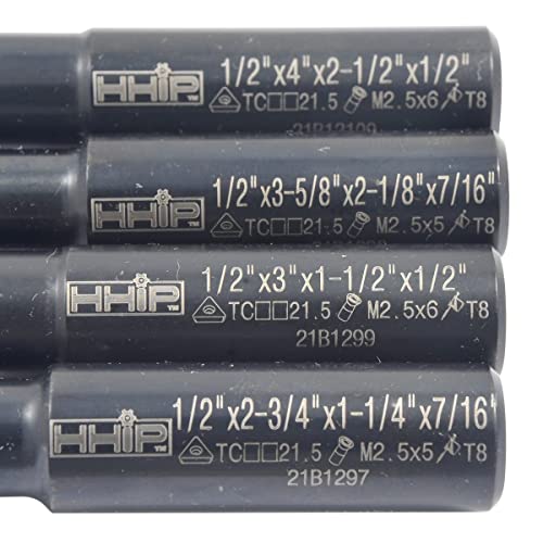 HHIP 1001-0201 Indexable Tool Set, 2 Boring Head, R8 Shank, 4 Boring Bars HHIP