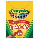 Binney & Smith Crayola(R) Standard Crayon Set, Lift-Lid Box, Assorted Colors, Box Of 24 Crayola