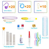 Weabetfu 102pcs Crochet Hooks Set Crochet Hook Kit with Case Ergonomic Crochet Needles for Arthritic Hands and Crochet Accessories Complete Crochet Weabetfu