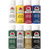 Apple Barrel Non-Toxic Multi-Purpose Acrylic Paint Set, 2 Fl Oz (Pack of 8), Assorted Colors, 8 Apple Barrel