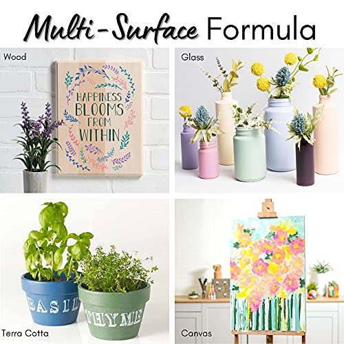 FolkArt Color, 10 Bottle Multi-Surface Acrylic Paint Set, 2oz, Basics FolkArt