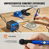 VEVOR Wood Burning Kit, 250~700°C Adjustable Temperature with Display, Dual Output Port with 2 Pyrography Pens, 23 Wire Nibs, 5 Solid-Point Tips, 2 VEVOR