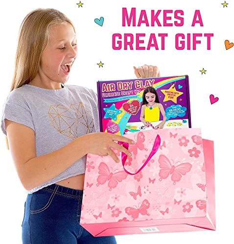 GirlZone Air Dry Clay Ultimate Craft Kit, Over 100 Piece Kids Modeling Clay Set, Air Dry Clay for Kids with No Baking Required, Arts and Crafts for GirlZone