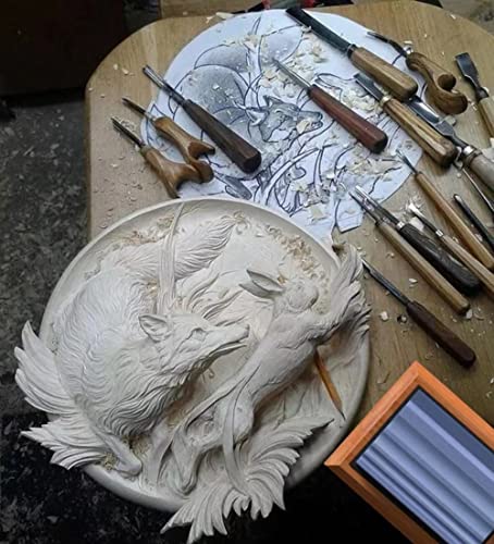 Sharpening Stones for Wood Carving Tools - Whetstones Carvers Sharpener -Gouge Stone 400 & 1000 Grit with Removable Nonslip Pads and A Bamboo Base, WoodArtSupply