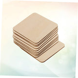 BESPORTBLE 20pcs Wooden Square Cutouts Square Wood Cutout DIY Cutouts Crafts Jewelry Accessories Unfinished Wood Crafts Natural Wood Slices Wooden BESPORTBLE