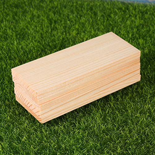 Exceart 20pcs Rectangle Wood Boards Unfinished Wood Boards Sheets Carving Blocks for Arts Craft Painting 4x10cm