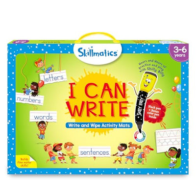 Skillmatics Educational Toy - I Can Write, Preschool & Kindergarten Learning Activity for Kids, Toddlers, Supplies for School, Gifts for Girls &