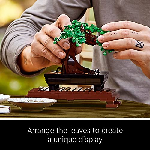 LEGO Icons Bonsai Tree Building Set 10281 - Featuring Cherry Blossom Flowers, DIY Plant Model for Adults, Creative Gift for Home Décor and Office - WoodArtSupply