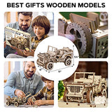 WOODEN.CITY Car Model Kit to Build Jeep 4x4-3D Wooden Puzzle - Model Car Kits - 3D Wood Puzzles for Adults - Model Kits for Adults - 3D Wooden WOODEN.CITY