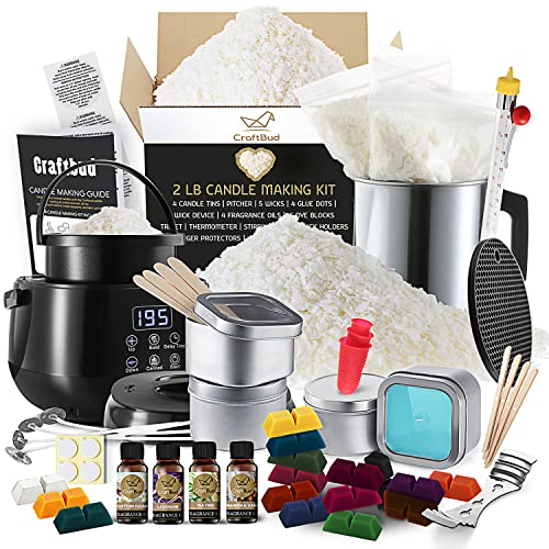 Soy Candle Making Kit for Adults, Candle Making Supplies Kit for Adults & Kids, 2Lb Soy Wax for Candle Making, 58 PC DIY Candle Making Kit for Adults