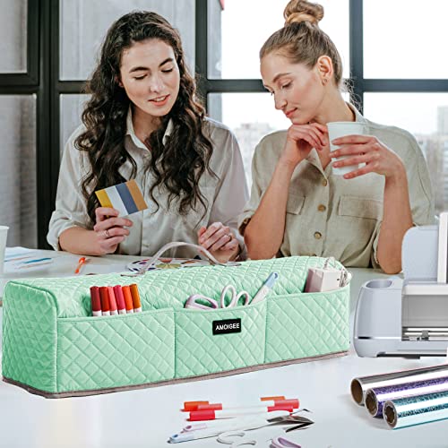 AMOIGEE Padded Dust Cover Compatible with Cricut Maker, Cricut Maker 3, Explore Air 2, Cricut Explore 3 Machine, with Pockets for Cricut Accessories, AMOIGEE