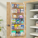 Goovilla Over The Door Pantry Organizer, 6-Tier Pantry Organization and Storage, Metal Hanging Spice Rack for Pantry Door, Kitchen, Laundry, Bathroom Goovilla