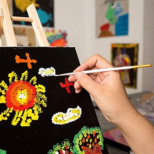 MEEDEN Miniature Detail Paint Brushes, 2/0 3/0 0 Small Fine Tip Paintbrush Set for Acrylic Watercolor Painting, Model Paint Brush for Craft, Nail MEEDEN