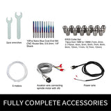 CNC Spindle Motor Kits, 110V 2.2KW 80mm Water Cooled Spindle Motor CNC motor +110V 2.2KW VFD+Clamp Mount +Water Pump+ Water pipe+ER20 Collet set + Zhong Hua Jiang