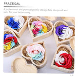 ABOOFAN 4pcs Earrings Coin Case Jewelry Organizer Tray Engagement Ring Bracelets Storage Boxes Ring Chest Organizer Decorative Jewelry Case Ring Case ABOOFAN