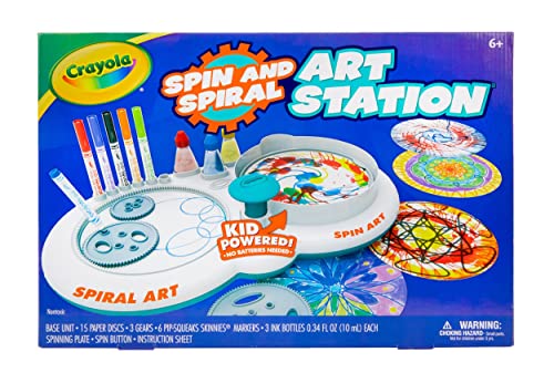 Crayola Spin & Spiral Art Station, DIY Crafts, Toys for Boys & Girls, Gift, Age 6, 7, 8, 9 - WoodArtSupply