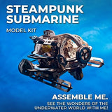 UGEARS Steampunk Submarine - Ugears Wooden 3D Puzzles for Adults - Mechanical Wood Model - Brain Teaser Unique Puzzles - Educational and Creative UGEARS