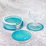 RESINWORLD 8 Pack Deep Round Square Coaster Molds + Upgrade 10 pcs Silicone Coaster Molds Kit Storage Box Mold ResinWorld