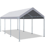 ADVANCE OUTDOOR Adjustable 10x20 ft Heavy Duty Carport Car Canopy Garage Boat Shelter Party Tent, Adjustable Peak Height from 9.5ft to 11ft, Gray ADVANCE OUTDOOR