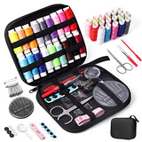 JUNING Sewing Kit with Case Portable Sewing Supplies for Home Traveler, Adults, Beginner, Emergency, Kids Contains Thread, Scissors, Needles, Measure JUNING