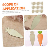 Gogogmee 30Pcs Carrot DIY Woodsy Decor Arts and Crafts for Kids Wooden Crafts Easter Carrot Hanging Ornaments DIY Carrot Slices Easter Wood Cutouts Gogogmee