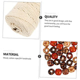 EXCEART 2 Sets Tapestry DIY Accessories Macrame Kit Plant Unfinished Wood Circles Macrame Making Kit Cotton Cord Kit DIY Wall Hanging Craft Cotton EXCEART