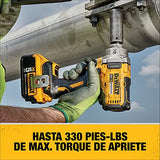 DEWALT 20V MAX* XR Cordless Impact Wrench with Hog Ring Anvil, 1/2-Inch, Tool Only (DCF894HB) DEWALT