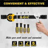 Magnetic Storage Organizer Tool Holder - 6-Piece Wall Mount Rack Garage Organization Power Magnet Hanger Workbench Board Slatwall Van Organizers ELEAD