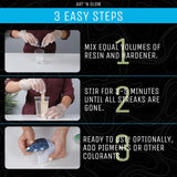 Epoxy Resin for Clear Casting and Coating - 16 Ounce Kit - Perfect for Molds, Crafts, Tumblers, Jewelry, Wood - Food Safe, Non Yellowing, Bubble WoodArtSupply