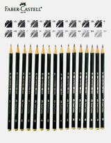 Faber-Castell 9000 Graphite Sketch Pencil Art Set (8B - 2H) with Kneaded Art Eraser, Large Dust Free Eraser and Sharpener Faber-Castell