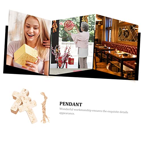 Zerodeko 50 Sets Blank Cross Wood Piece Home Decoration Wood Crafts for Kids Cross Decorations Unfinished Wood Cross Blank DIY Chips DIY Graffiti Zerodeko