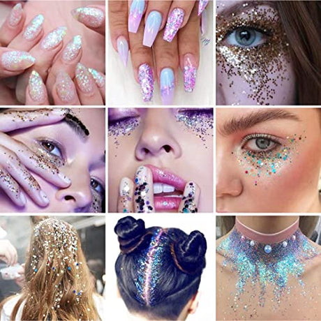 TORC Iridescent Turquoise Blue Chunky Glitter 1 Pound 16 OZ Glitter for Resin Crafts Tumblers Cosmetic Makeup Nail Art Festival Decoration TORC