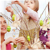 VILLCASE 1 Set Wooden Painting Toy Unfinished Wood Bunny Chips Easter Party Hanging Ornament Blank Wood Bunny Kid Crafts Easter Ornaments Watercolor VILLCASE