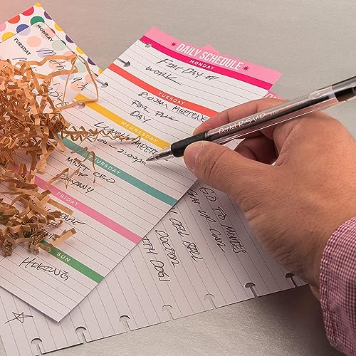 Pentel R.S.V.P. Ballpoint Pen, Fine Line, (0.7mm), Assorted Ink, Clear Barrel, 5 Pack (BK90BP5M) Pentel