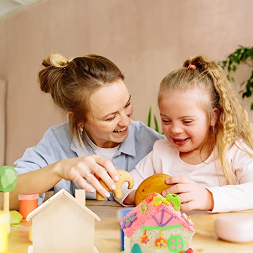 MAGICLULU 3pcs Unfinished Wooden House Piggy Bank Blank Wooden Piggy Bank DIY Blank House Piggy Bank for Kid Craft Home Decor MAGICLULU