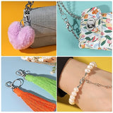 LEOBRO 265PCS Lobster Claw Clasps and Key Rings Kit - Metal Keychains and Key Chains in Assorted Sizes for Keys, Crafts, and Lanyards LEOBRO