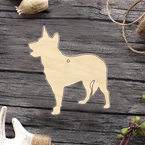 Australian Blue Heeler Wood Craft Unfinished Wooden Cutout Art DIY Wooden Sign Inspirational Wall Plaque Rustic Wall Art Hanging Decor for Home Arupkeer