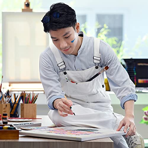 ARTEZA Canvases for Painting, 10 x 10 Inches, Pack of 8, Stretched Canvas, 100% Cotton Primed Blank Paint Canvas, Square Canvas Boards for Acrylic, ARTEZA