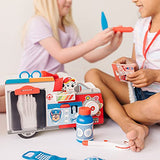 Melissa & Doug PAW Patrol Marshall's Wooden Rescue EMT Caddy (14 Pieces) - PAW Patrol Take-Along Pretend Play First Responder Rescue Kit, PAW Patrol Melissa & Doug