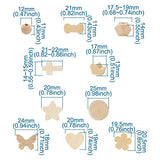 Beadthoven 100pcs 10 Shapes Natural Unfinished Wood Spacer Beads Assorted Wooden Loose Beads for DIY Jewelry Making Bracelet Keychain Home Favor BB Beadthoven