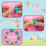 Just My Style Make & Believe Unicorn Pop Beads, 500+ Snap-Together, DIY, Bead Kit for Girls, Jewelry Set, Great Travel & On The Go Activity for Kids Just My Style