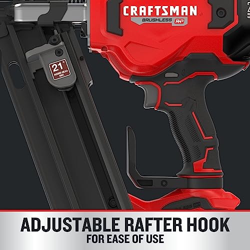 CRAFTSMAN V20 Cordless Framing Nailer, Nail Gun, 21 Degree, up to 3-1/4 inch Nails, Bare Tool Only (CMCN621PLB) - WoodArtSupply