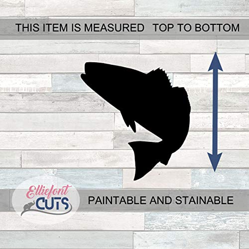 Bass Fish Wood Cutouts for crafts, Laser Cut Wood Shapes 5mm thick Baltic Birch Wood, Multiple Sizes Available Elliefont Styles
