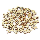 Honbay 104PCS 15mm/0.6inch Wooden Letters, Letter Wood Pieces Wood Slices Wood Chips for DIY Crafts - 26 Letters, 4pcs for Each HONBAY